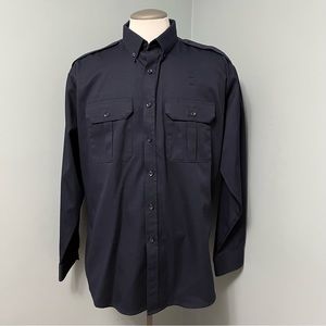 CBSA RAPIER UNIFORM SHIRT long sleeve navy blue size mens 18 - 36 REG workwear